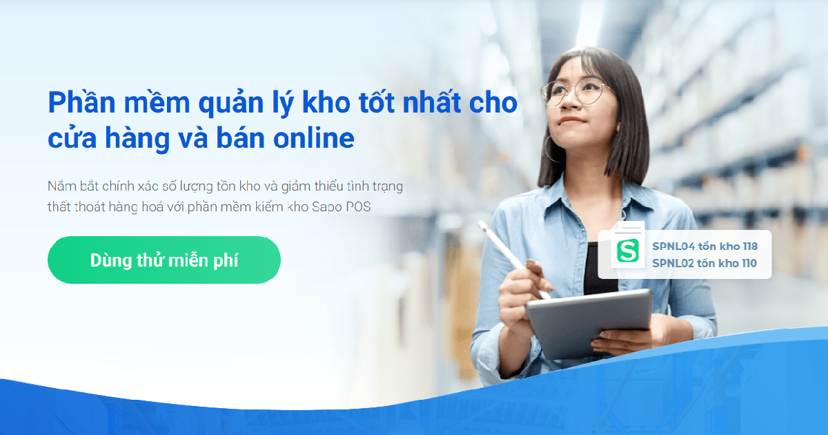 Phần mềm quản lý kho hàng Sapo POS